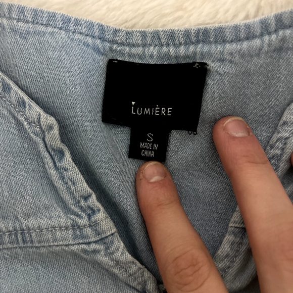 Light Blue Ruffled Zip-Up Jacket - Picture 2 of 2